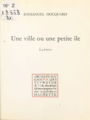 cover image of Une ville ou une petite île